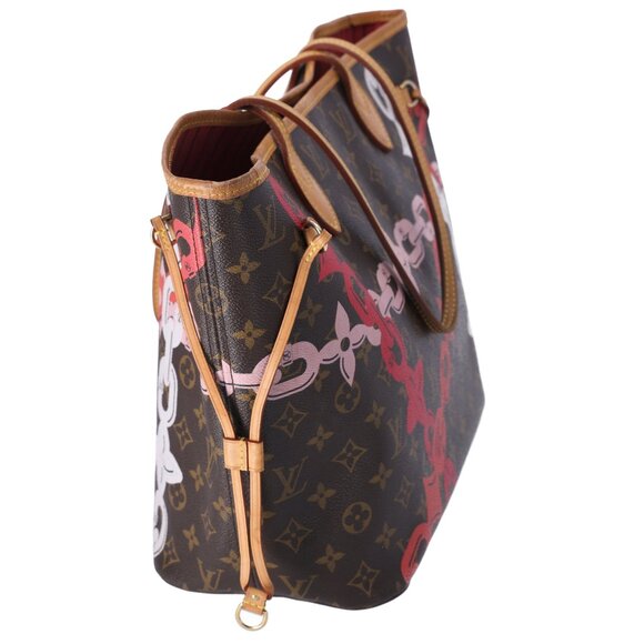 Louis Vuitton Neverfull MM Monogram Bay Rose Ballerine Poppy Pink + Pouch - Picture 7 of 12